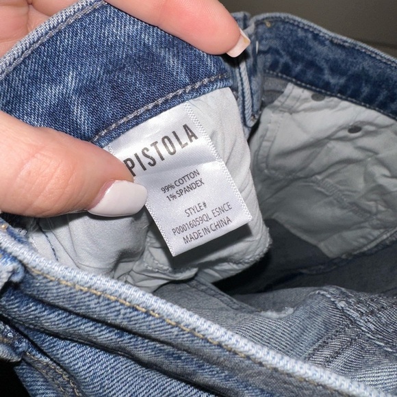 Pistola Lennon high rise crop boot Blue Straight Leg Women's Jeans 26 NWT - Picture 10 of 10